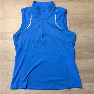 ANNIKA DRYTEC BLUE ZIP ACTIVEWEAR TOP SIZE LARGE EUC